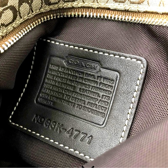 Coach Phoebe E3K-4771 Authentic Brown Logo Mini Bag Purse, silver hardware - Picture 7 of 12